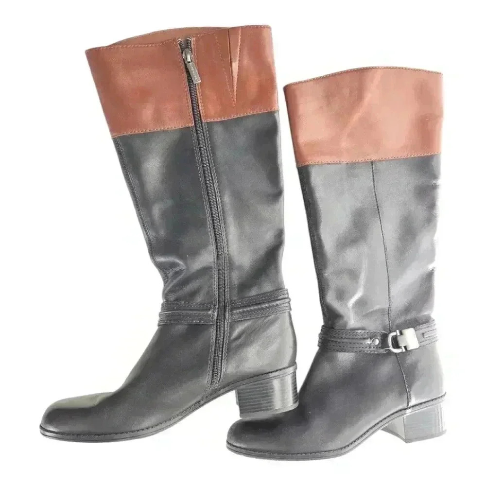 Bandolino Cabalina  Soft Leather Riding Boots, Size 8.5 M